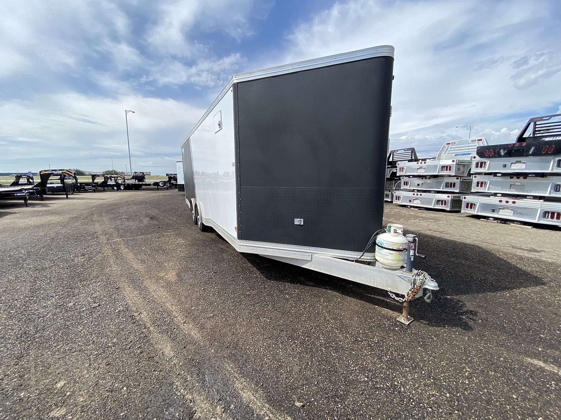 Used 2022 Mission 8.5'x24' Aluminum Enclosed Sled Trailer