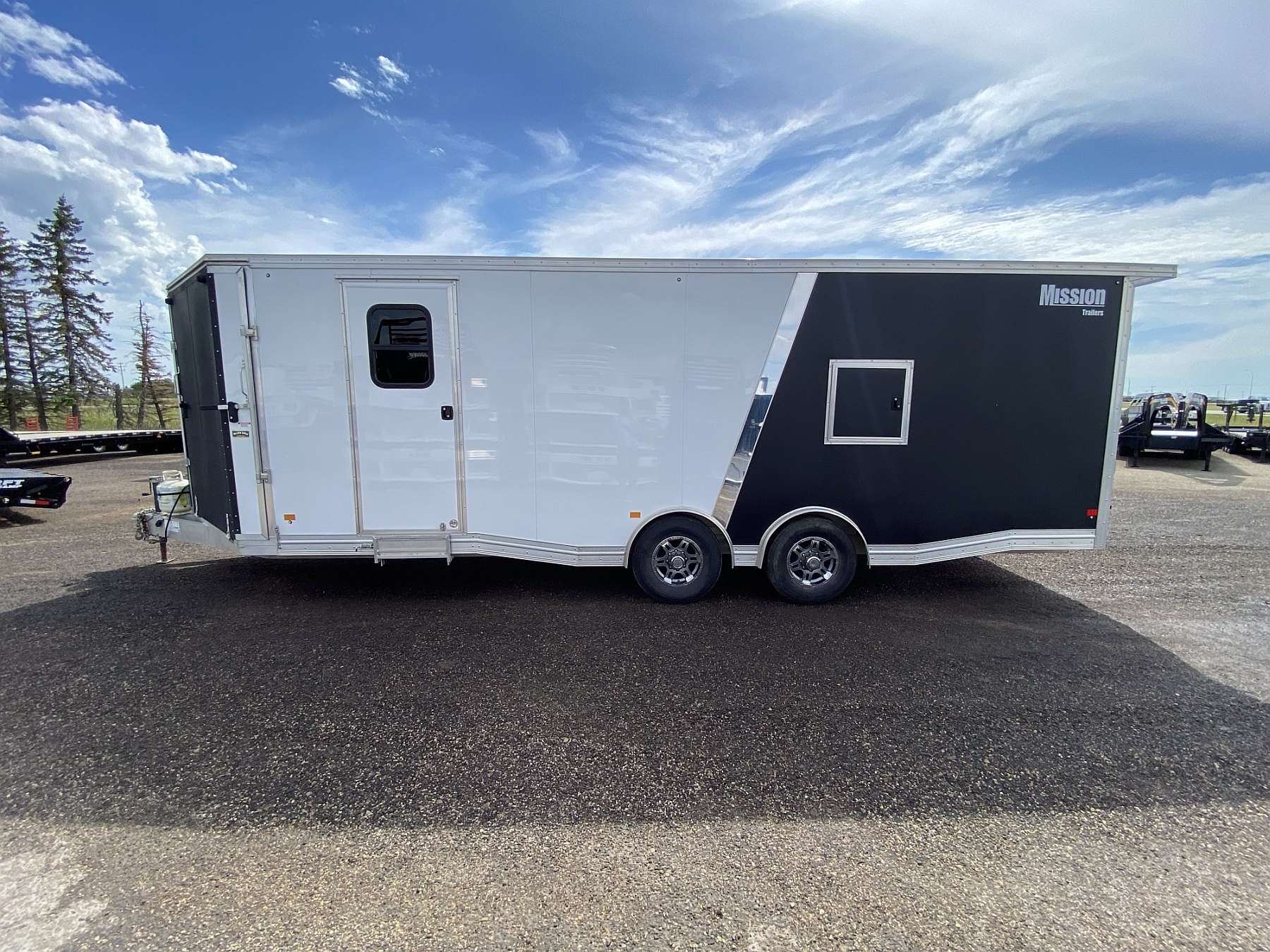 Used 2022 Mission 8.5'x24' Aluminum Enclosed Sled Trailer