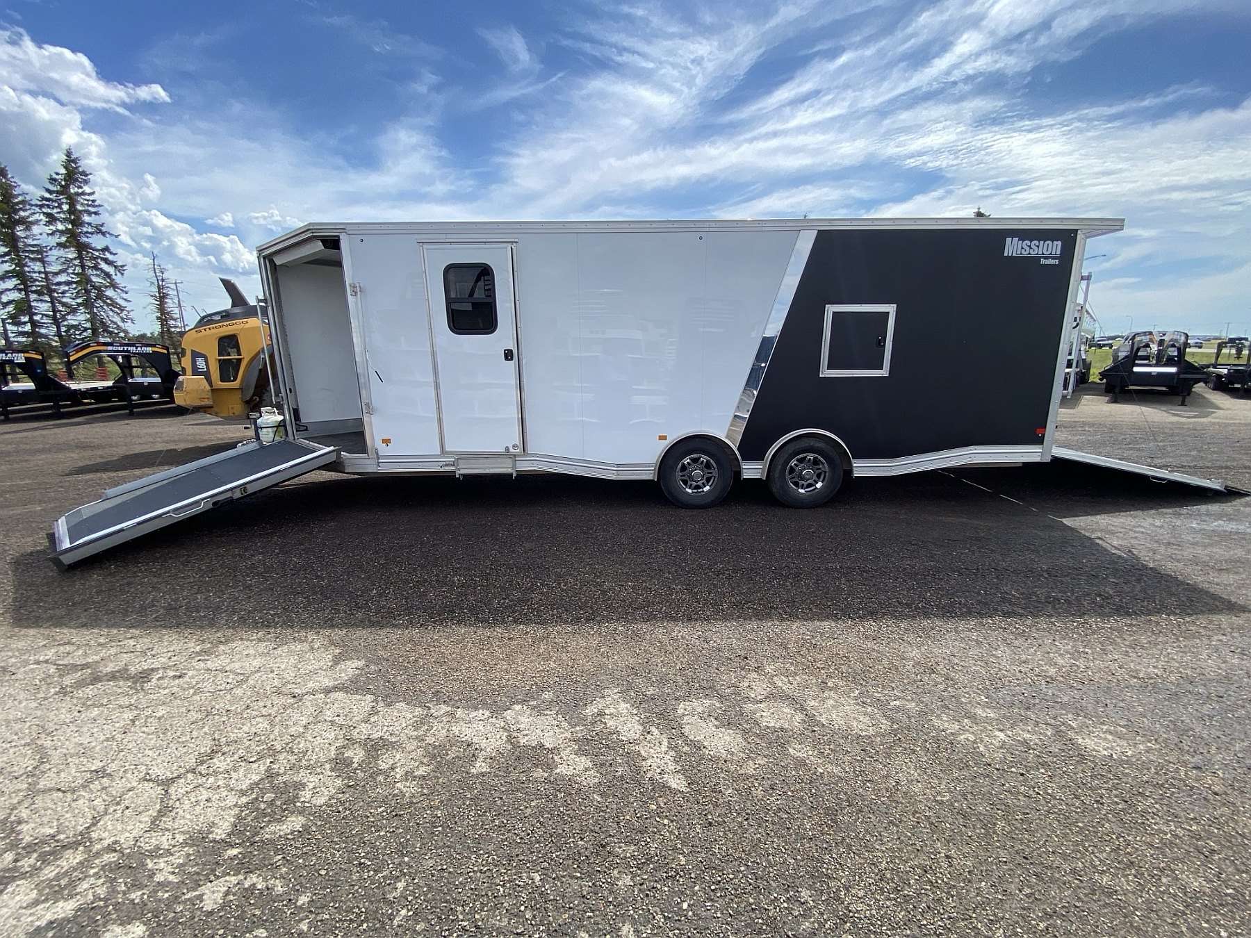 Used 2022 Mission 8.5'x24' Aluminum Enclosed Sled Trailer