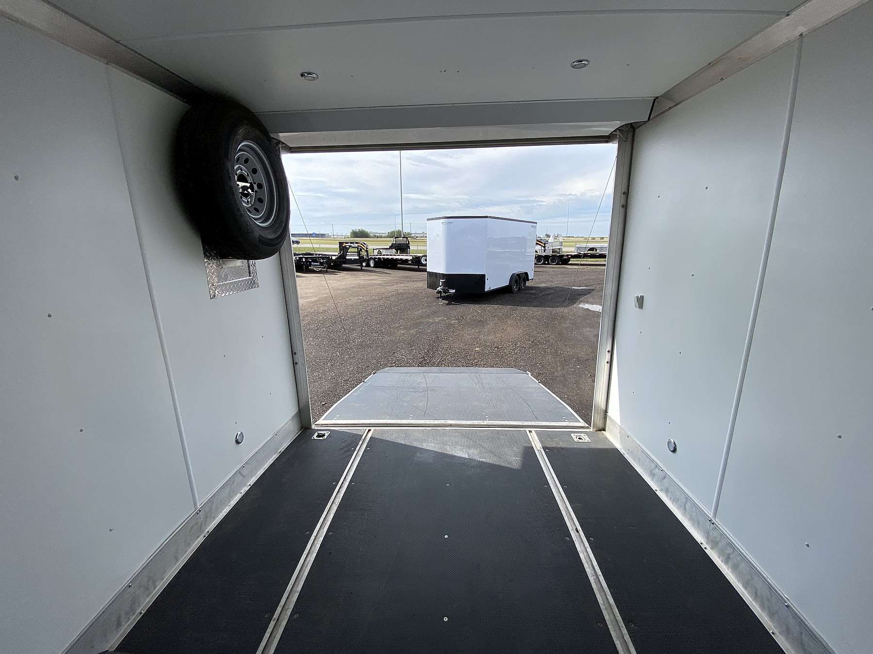 Used 2022 Mission 8.5'x24' Aluminum Enclosed Sled Trailer