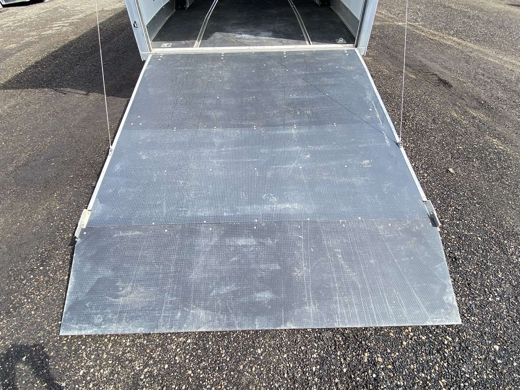 Used 2022 Mission 8.5'x24' Aluminum Enclosed Sled Trailer