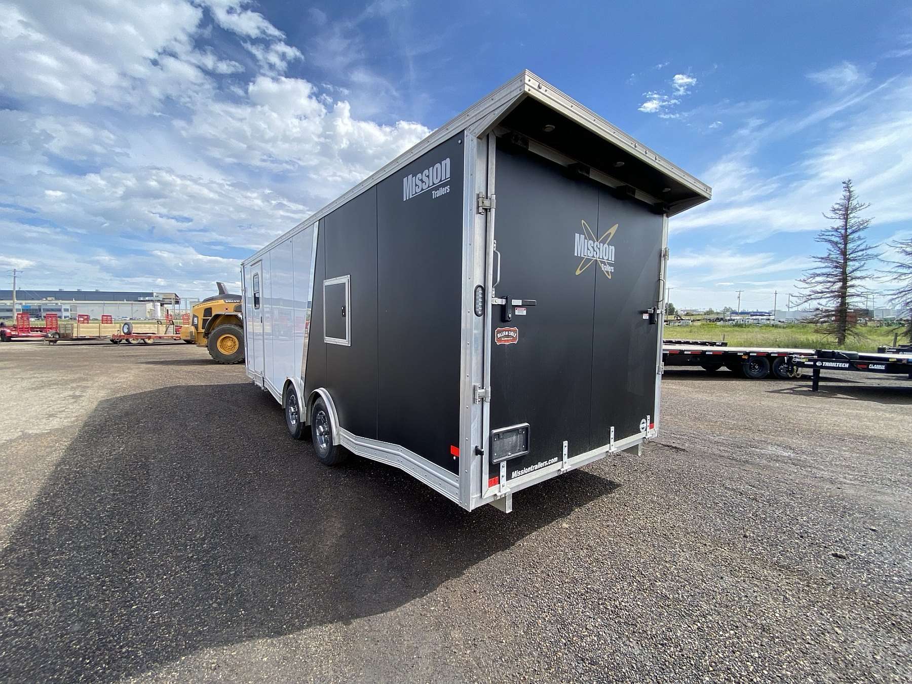 Used 2022 Mission 8.5'x24' Aluminum Enclosed Sled Trailer