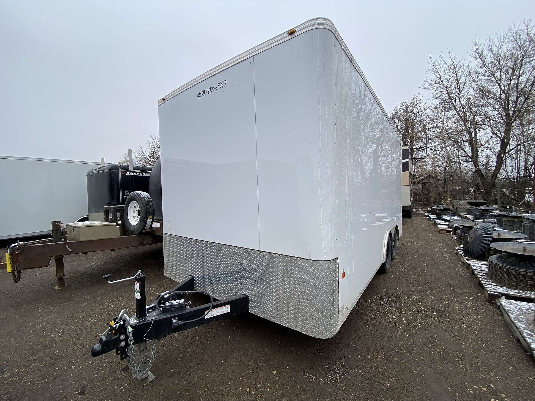 Used 2025 Royal 8'x16' Flat Front Enclosed Cargo Trailer