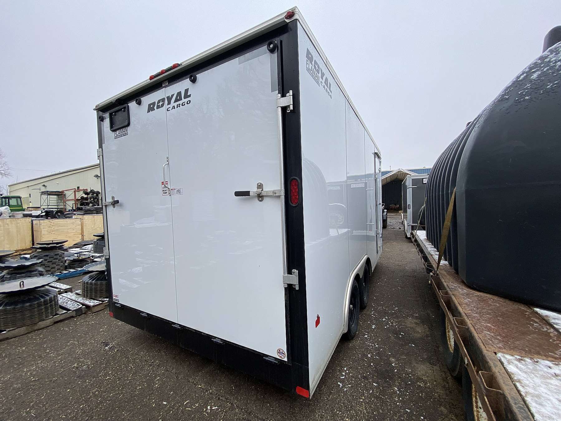 Used 2025 Royal 8'x16' Flat Front Enclosed Cargo Trailer