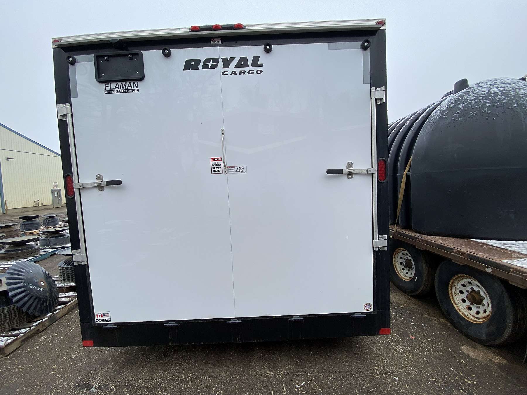 Used 2025 Royal 8'x16' Flat Front Enclosed Cargo Trailer