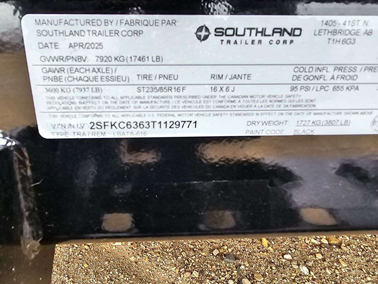 Used 2026 Southland LBA 8'6" x 22' TA 8,000 Tilt Trailer