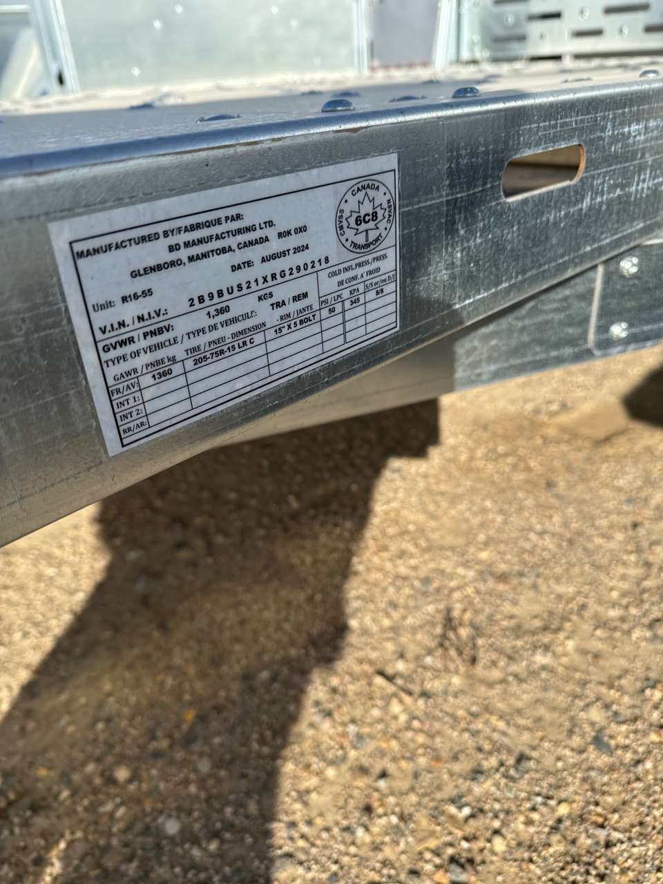 2024 Norbert UTB 6' x 10' Galvanized Steel Utility Trailer