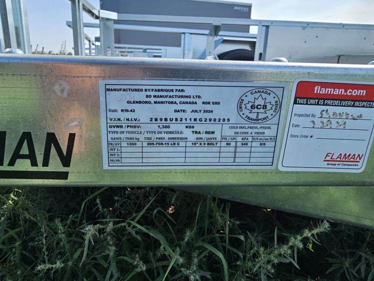 2024 Norbert UTB 6' x 10' Galvanized Steel Utility Trailer