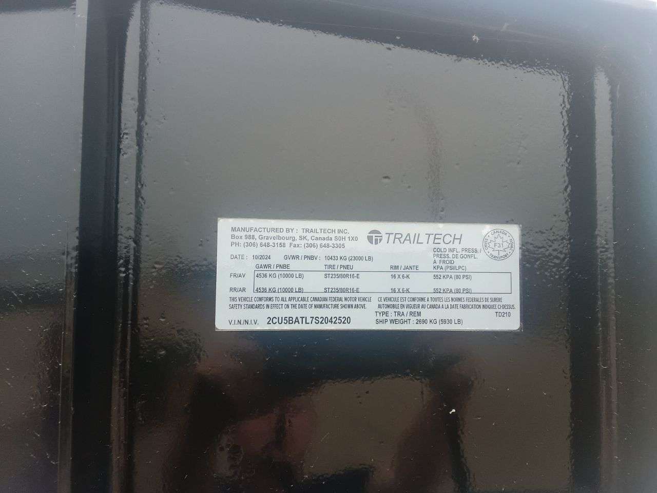 2025 Trailtech TD210 8'6" x 31' GN Beavertail Flat Deck