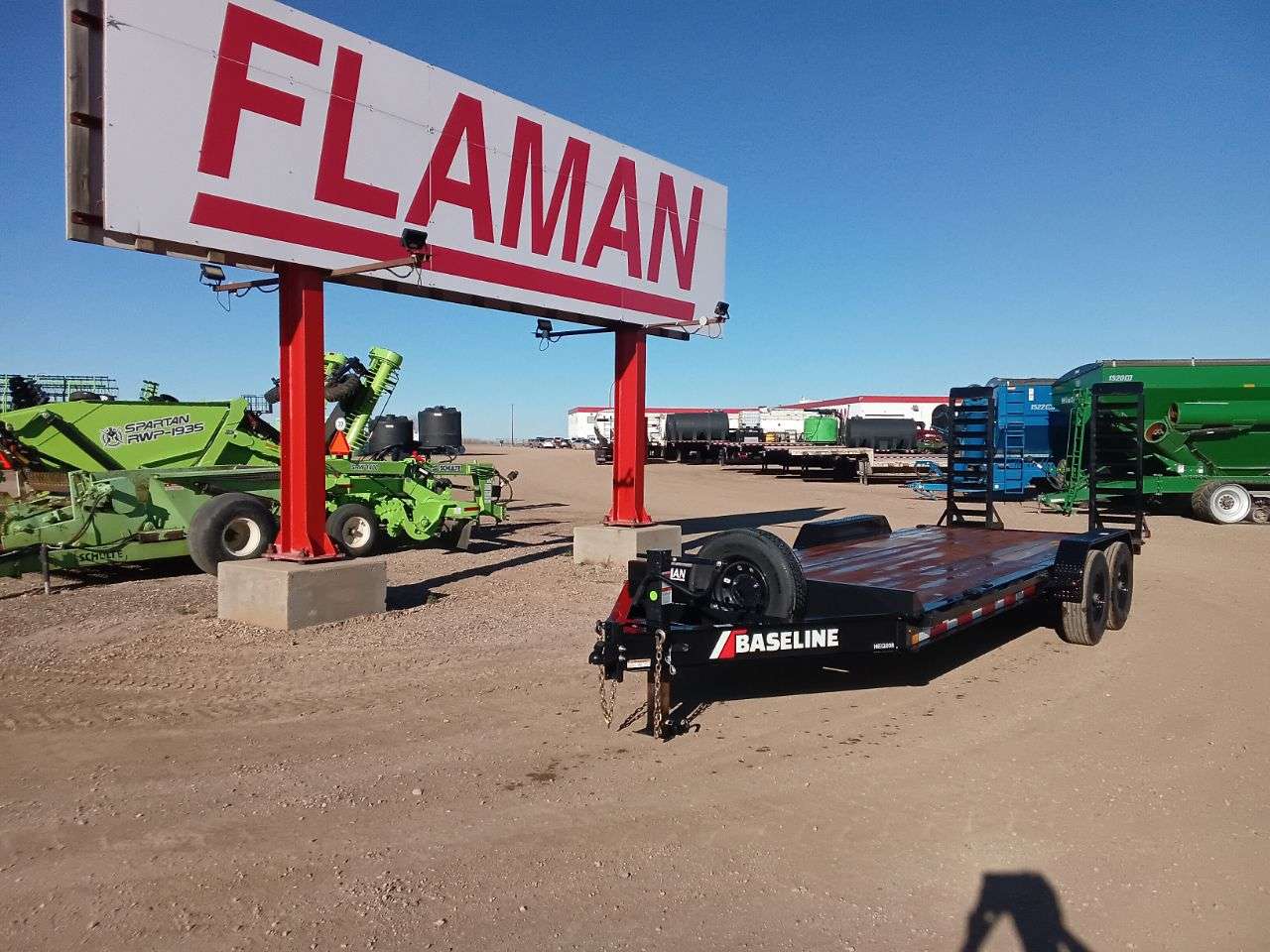 2026 Baseline HEQ 8'6" x 20' Beavertail Flat Deck Trailer