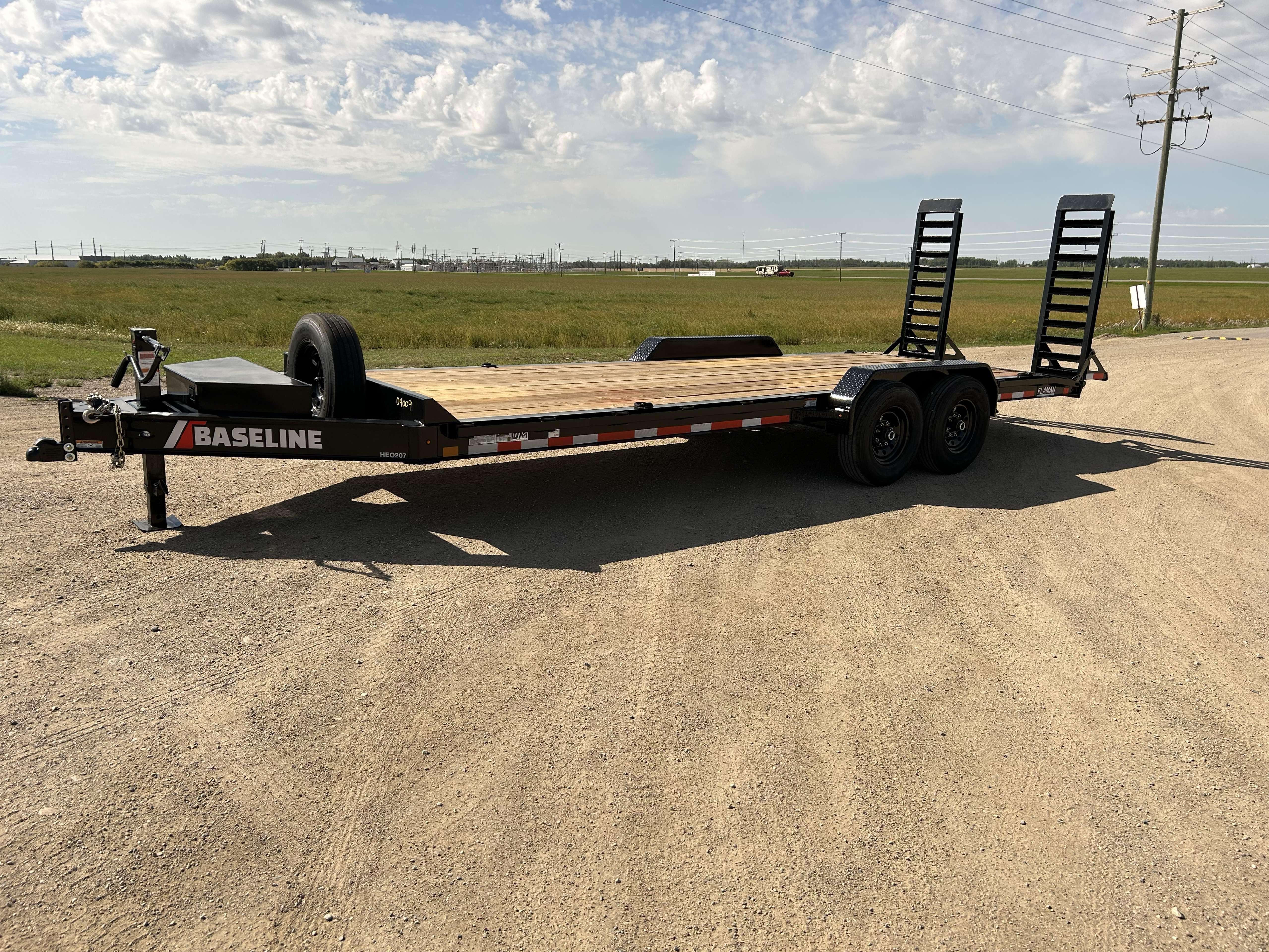 2026 Baseline HEQ 8'6" x 22' Beavertail Flat Deck Trailer