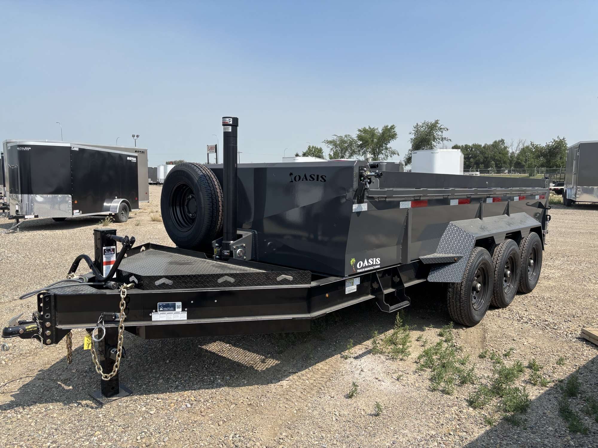 2026 Oasis 16' Low Pro Tri-axle Dump Trailer