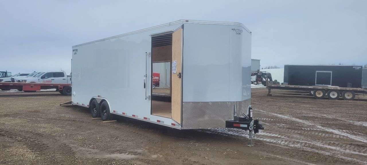 2026 Royal LARC 8'6" x 24' + V-Nose Car Hauler Trailer