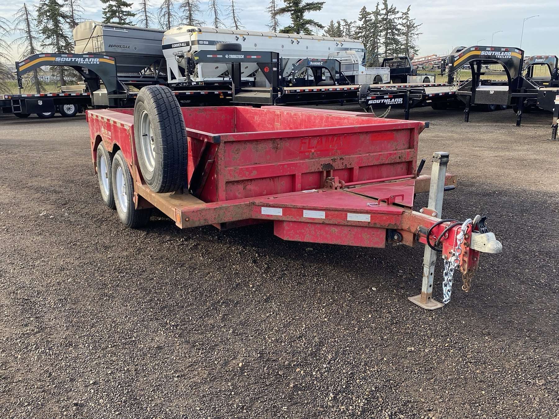 Used 2021 Air-Tow 14' Ground Level Loading Trailer