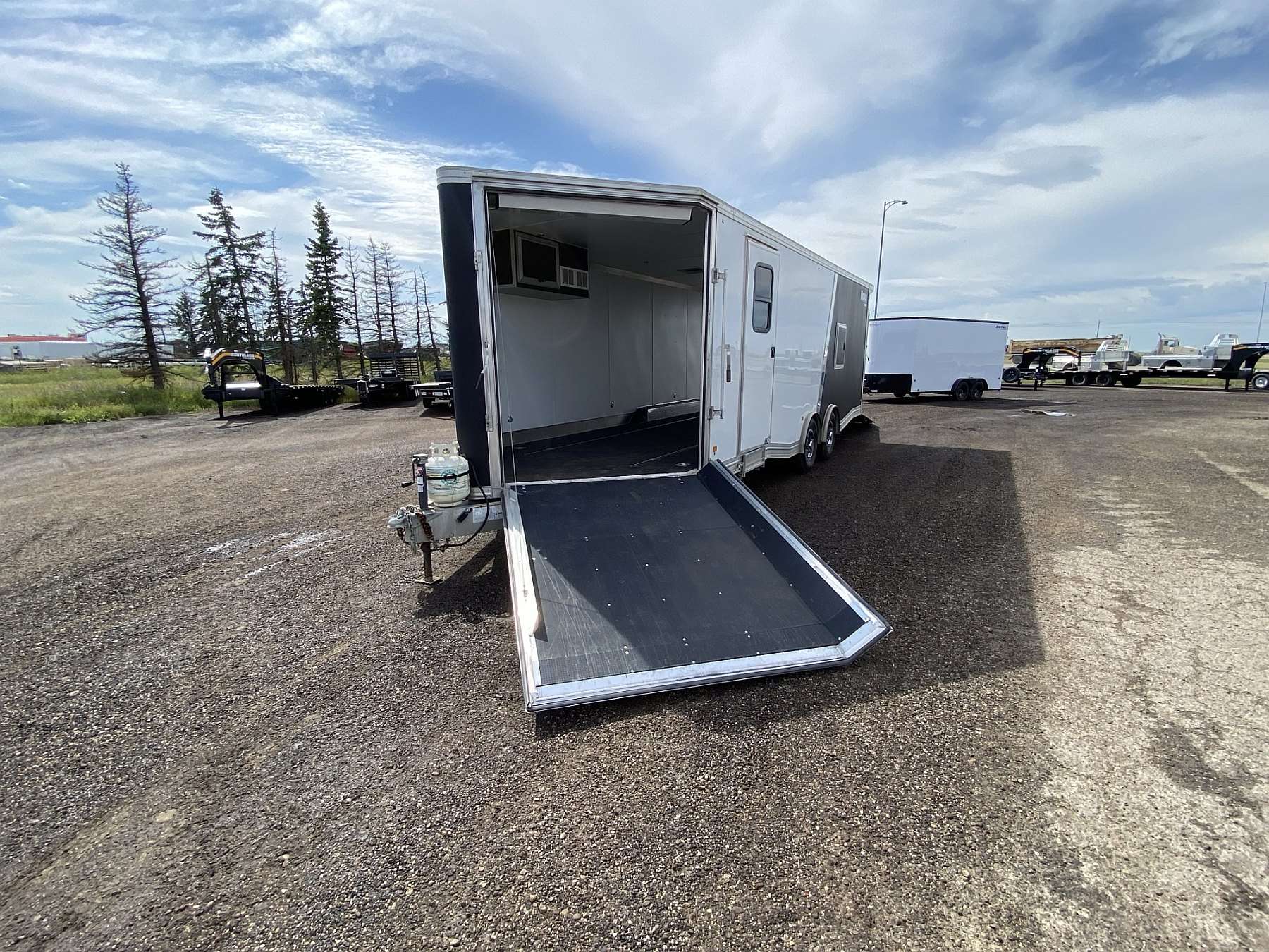 Used 2022 Mission 8.5'x24' Aluminum Enclosed Sled Trailer