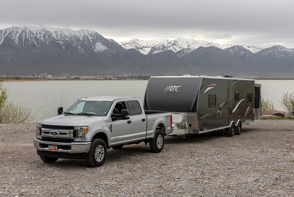 ATC Trailer with truck at the Mountains